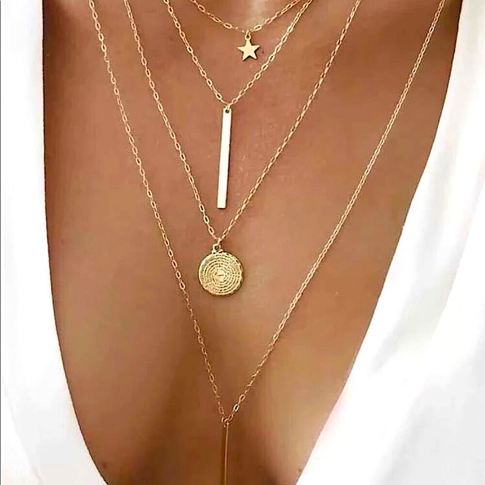 NEW Gold Layered Necklace
